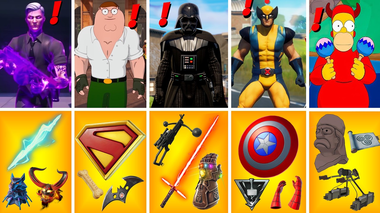Evolution of ALL Bosses & Mythic Weapons! - Fortnite Chapter 1 to Chapter 7