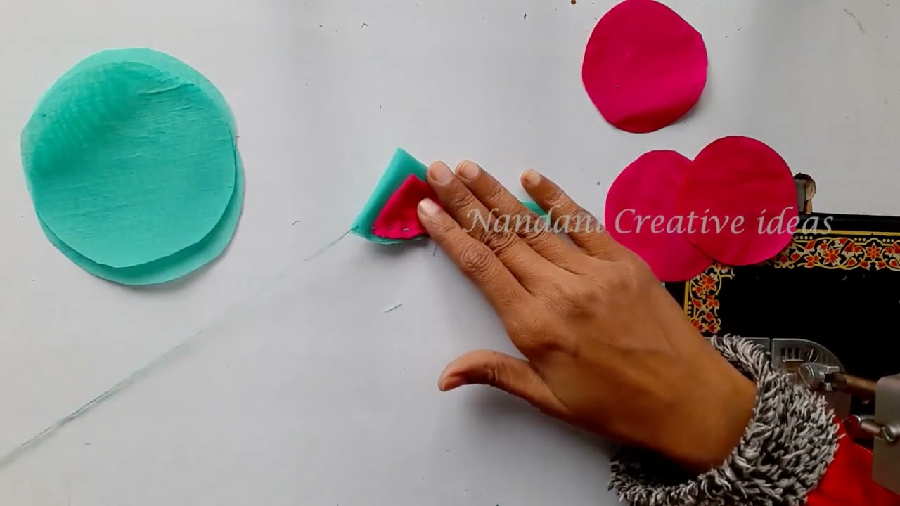 Easy Flower Making Idea with Fabric || How To Make Flower Out Of Fabric || Sewing hack
