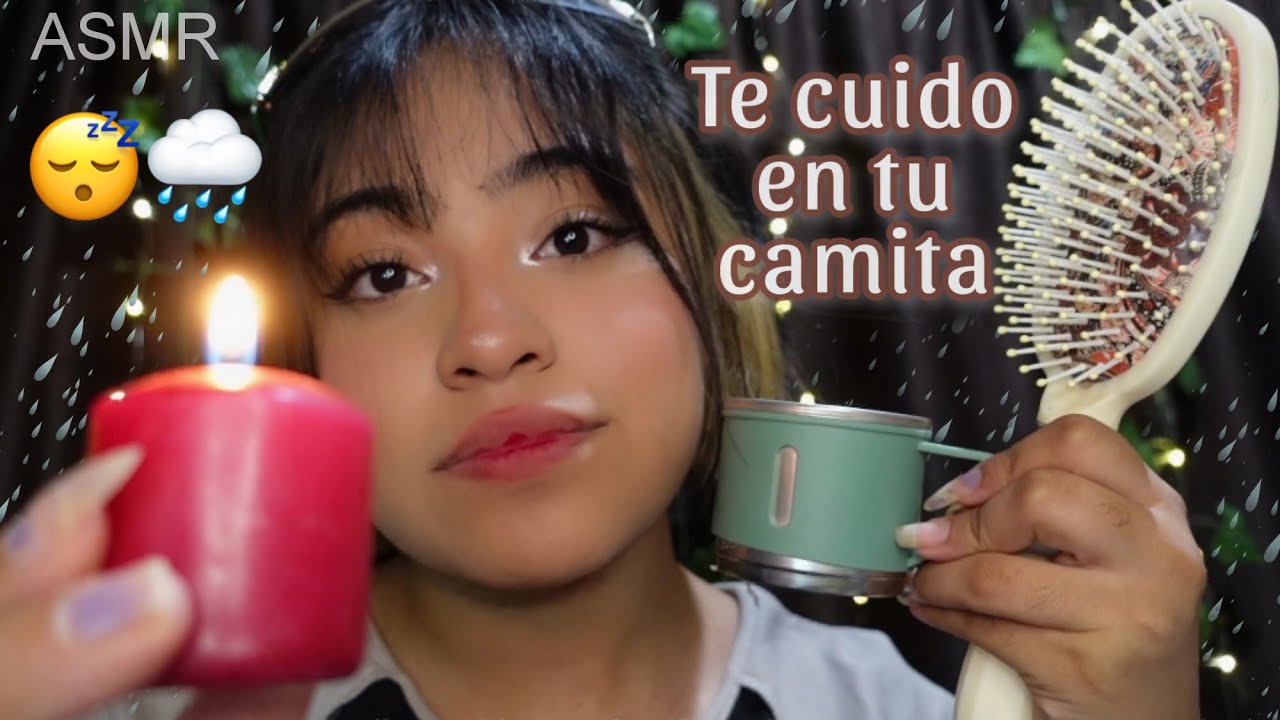 ASMR atención personal desde tu cama en un día lluvioso 💗🌧️ (lluvia de fondo)