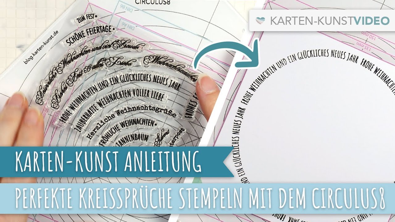 Karten Kunst Anleitung: Perfekte Weihnachtssprüche im Kreis stempeln - mit dem Circulus8