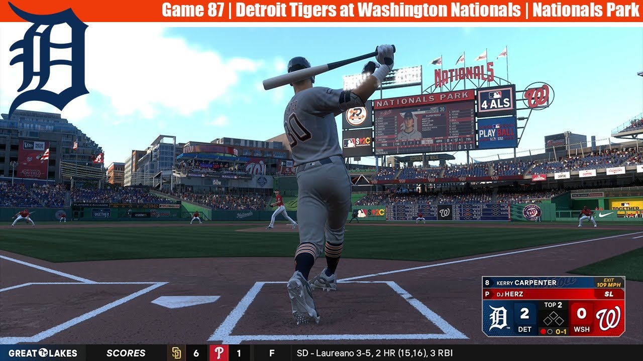 MLB The Show 25 | Detroit Tigers at Washington Nationals | Game 87
