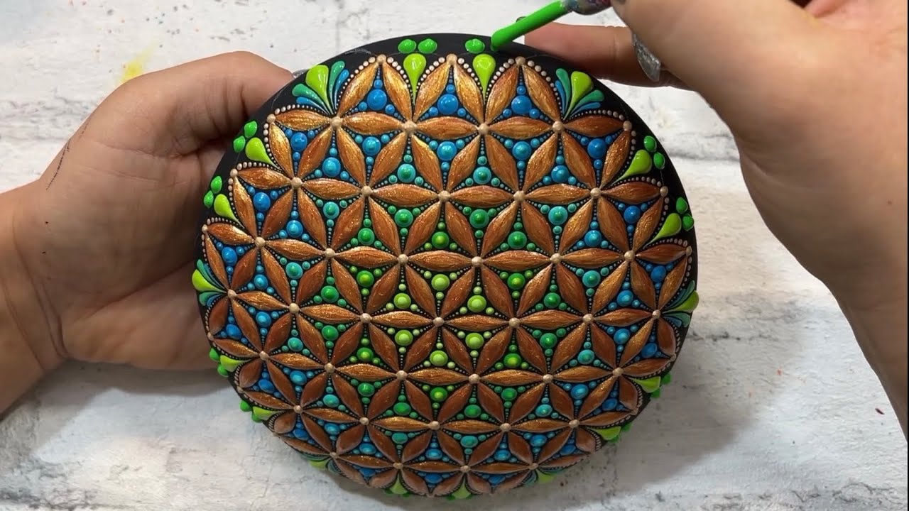 Blume des Lebens Dotpainting 
