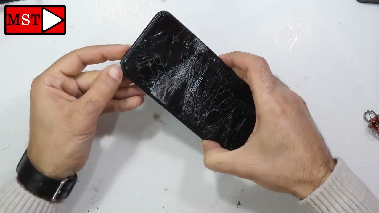 Redmi 9 Bent Frame With Broken LCD
