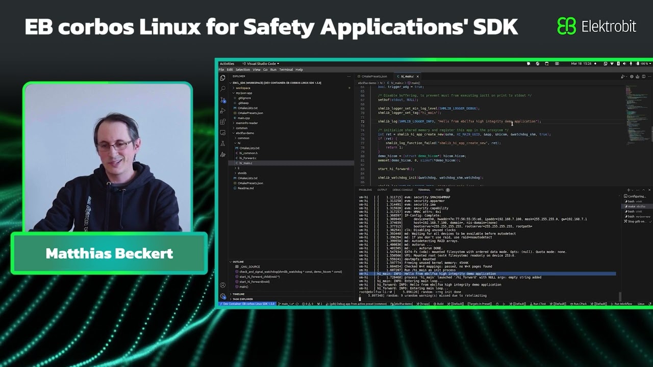 #6 Deploying & Debugging Applications with the EB corbos Linux Safety SDK