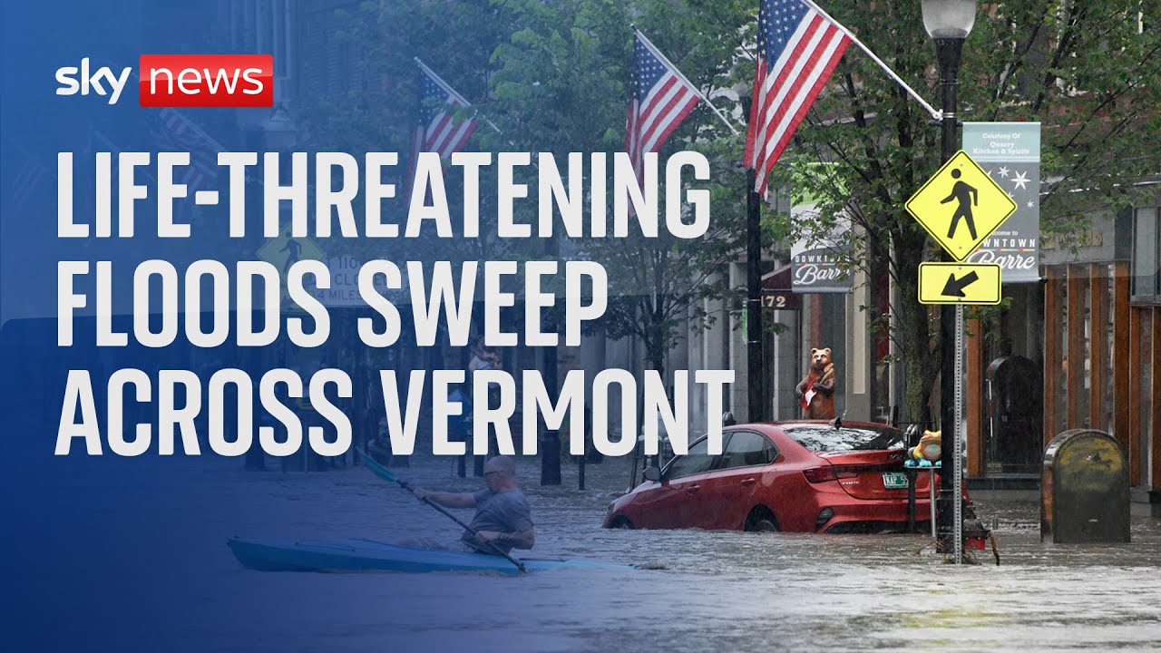 Aftermath of heavy flash flooding across Vermont, New England