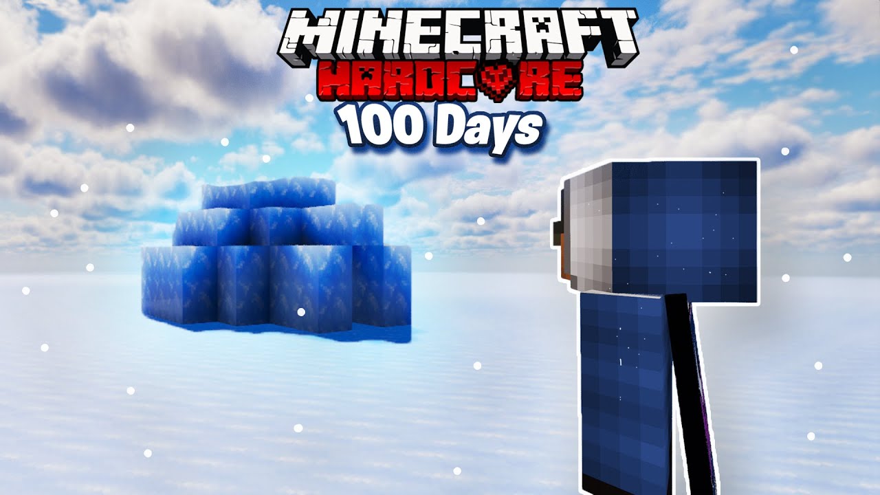 I Survived 100 days In A FROZEN WASTELAND In HARDCORE Minecraft