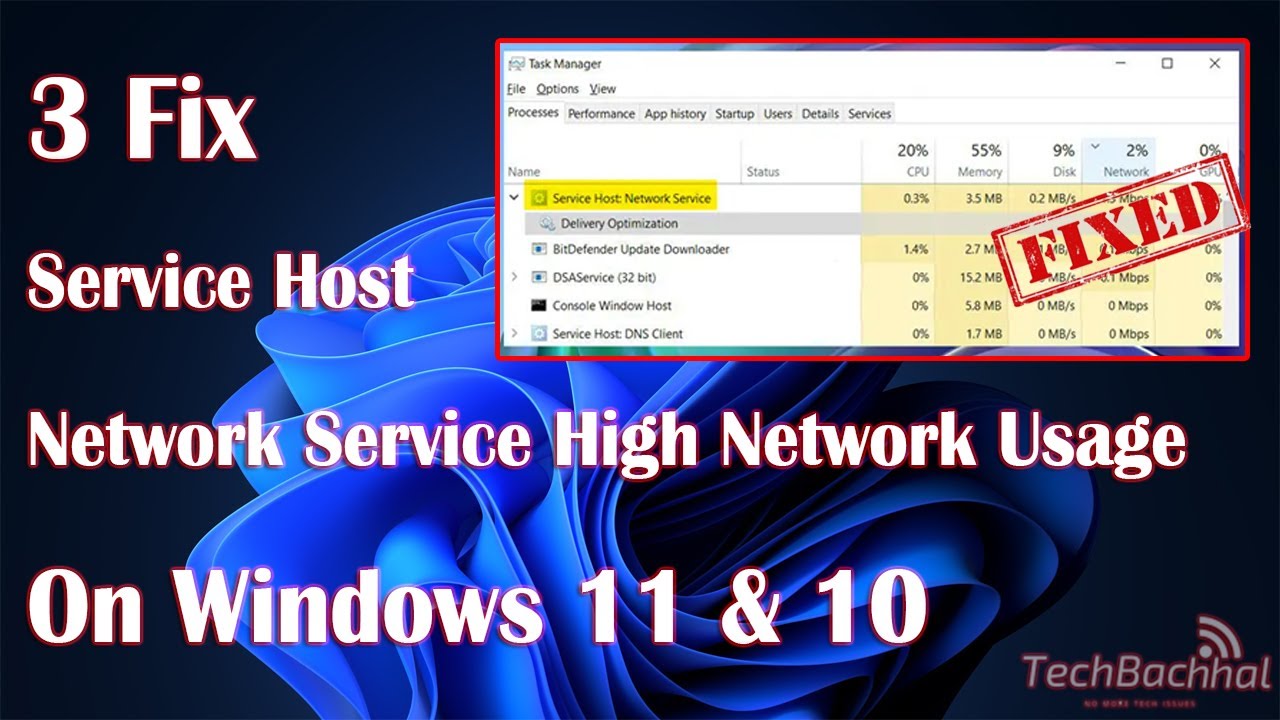 Service Host Network Service High Network Usage Windows 11