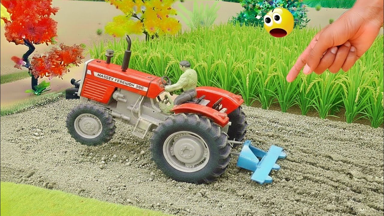 Homemade Mini Tractor Ploughing in Mud | Most Creative Science Idea