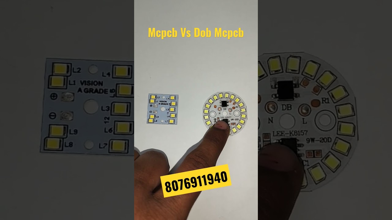 MCPCB Vs DOB Plate Short Comparison | Which one is good in quality? #ledbulbrawmaterial #ledlights