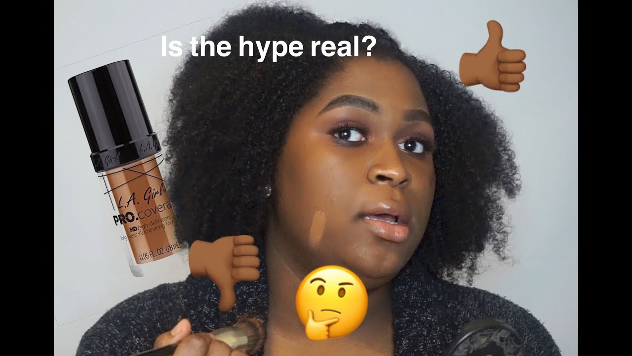 Foundation Wear Test : LA Girl Pro Coverage (Toast) | This Is Black Beauty