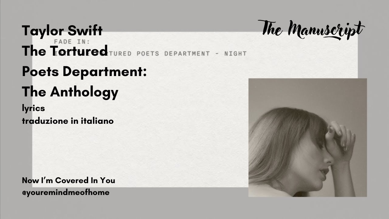 The Manuscript, Taylor Swift, lyrics + traduzione in italiano