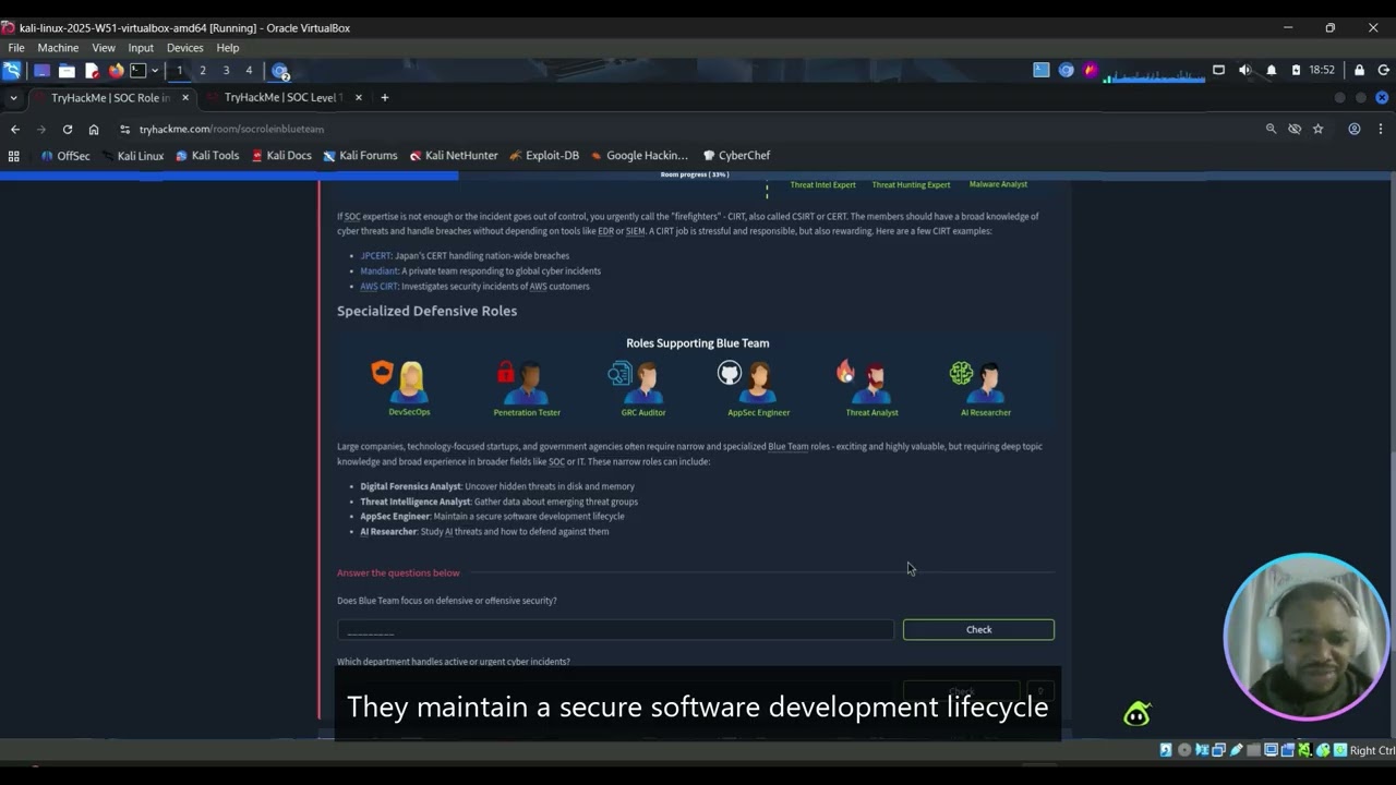 SOC Role in Blue Team