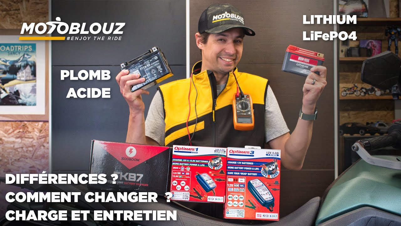 Batteries moto lithium et plomb, chargeurs de batterie moto : 5 infos à connaître pour tout savoir !