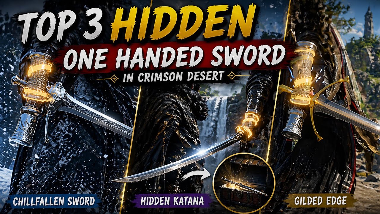 Топ-3 скрытых одноручных меча в Crimson Desert (большинство игроков их пропускают)