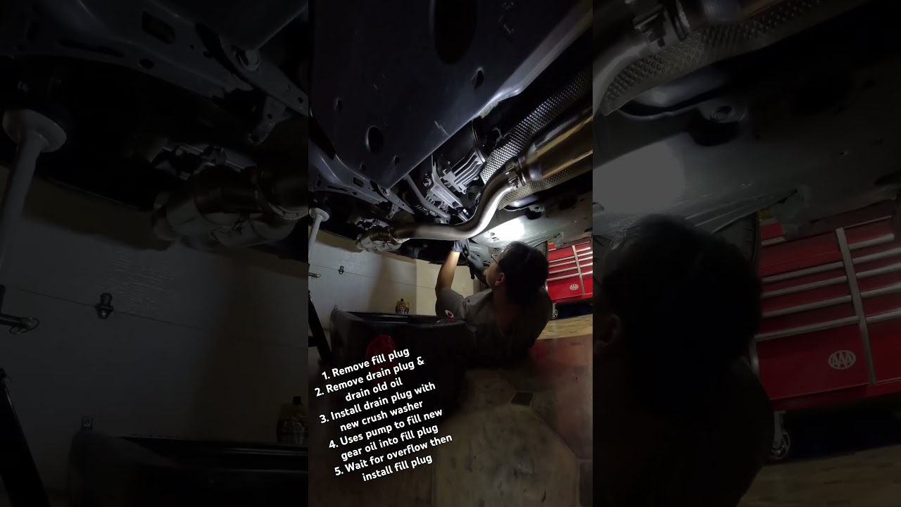 Toyota Gr corolla rear differential fluid change #grc #grcorolla