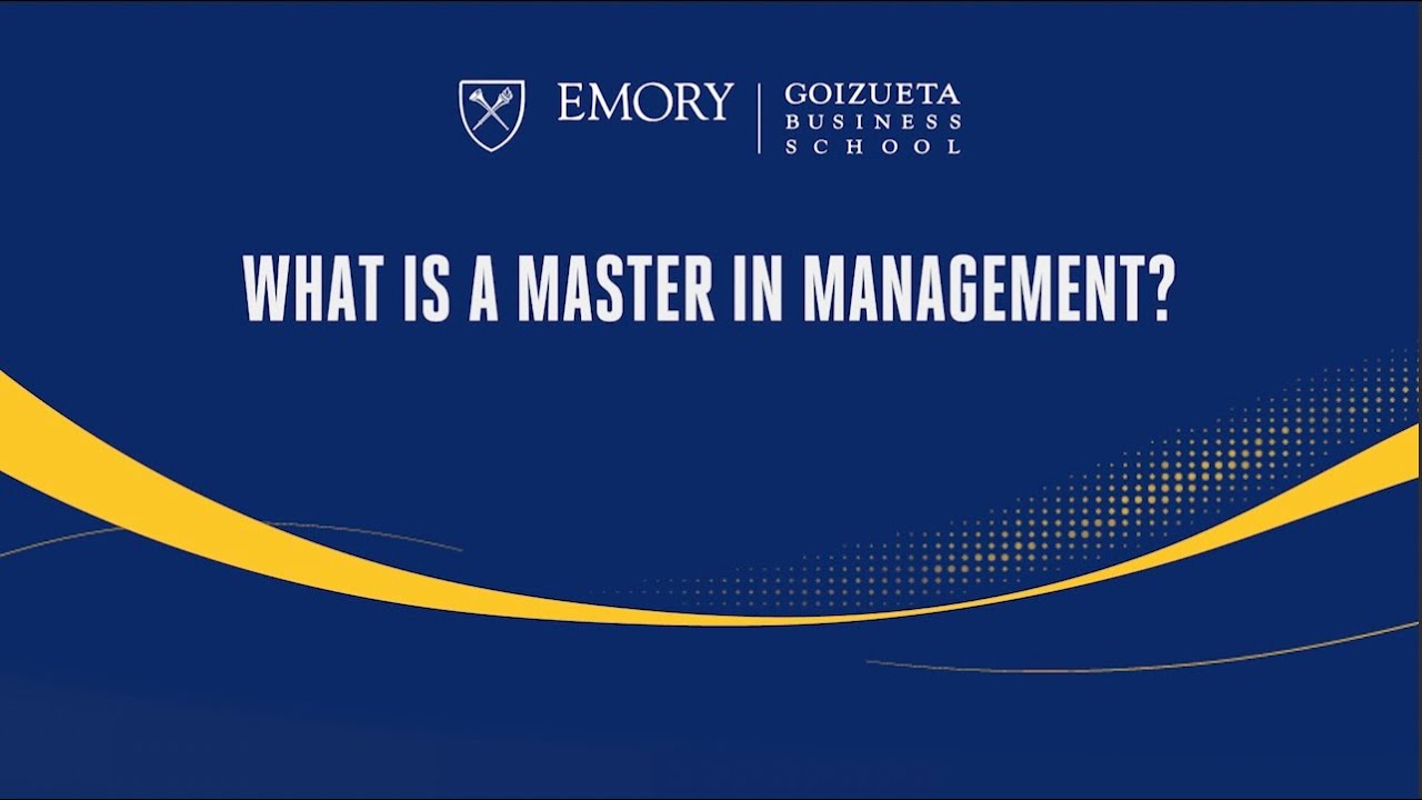 What is a Master in Management?