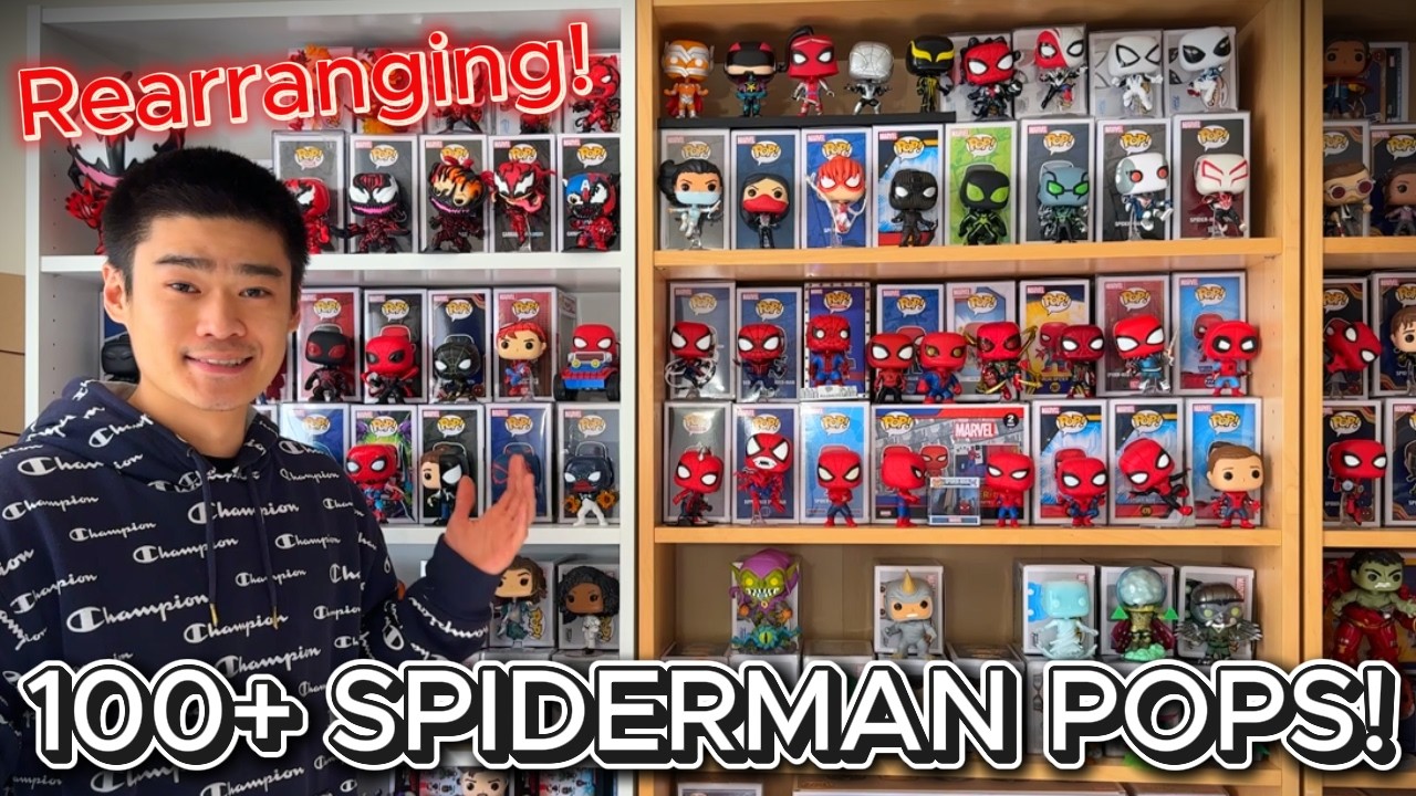 Rearranging my 100+ Spider-Man Funko Pop Collection! (Behind the Scenes)
