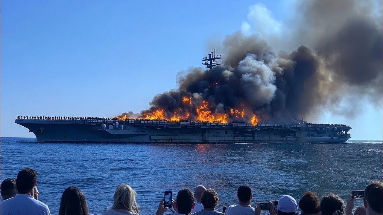 Shocking the world! A Russian Sukhoi Su-57 destroys a US aircraft carrier in the Black Sea.