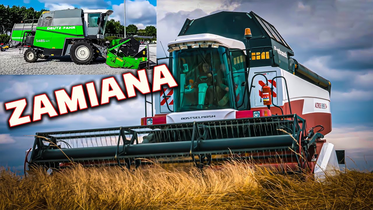 Zdąży wyjechać? W pole na żniwa ?👉zamienił kombajn  Deutz Fahr na Rostselmash Acros 595+ od Korbanek