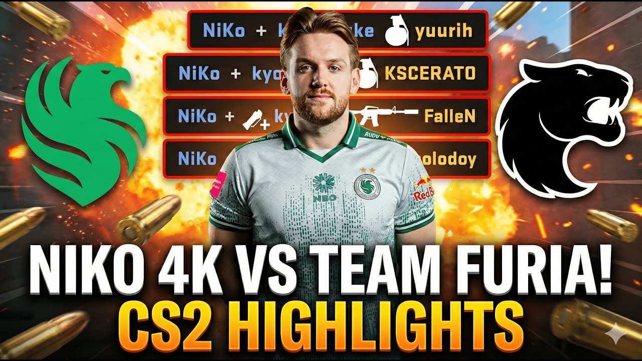 NIKO 4K INSANE WITH TWO NADE KILLS VS TEAM FURIA IN CS2 🔥