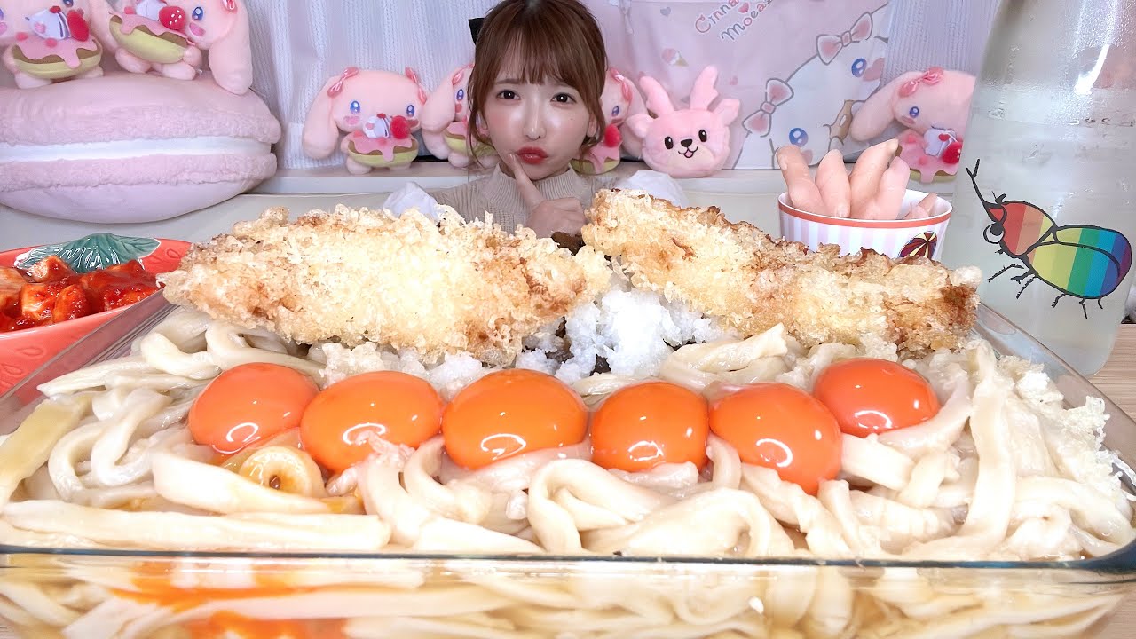 【大食い】さぬきおうどん冷やしぶっかけ【もえあず】