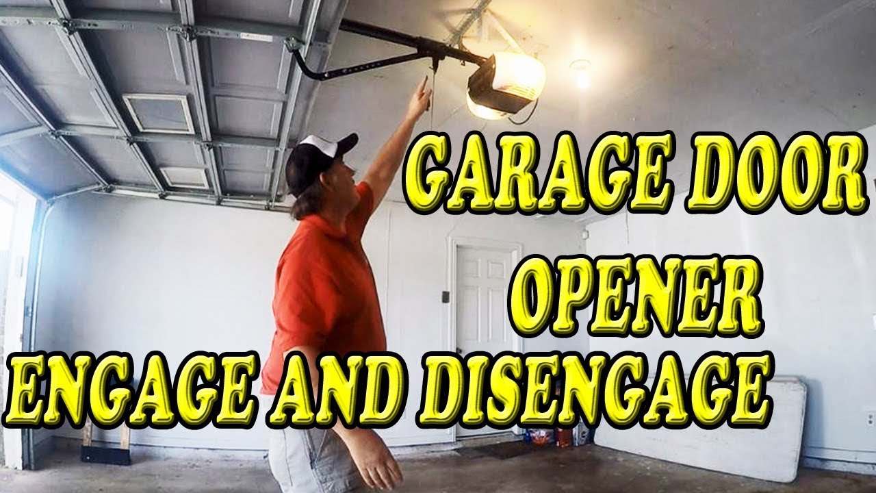 Engage and Disengage Garage Door From Opener