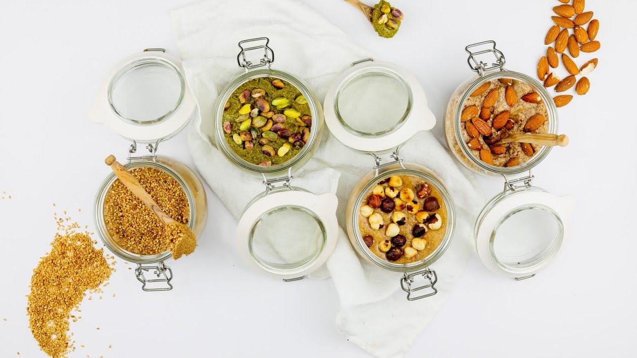 Pâte de fruits secs (Pistache,Noisette,Amande,Sésame) طريقة عمل عجائن المكسرات