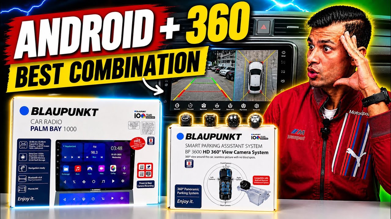 Best Android Stereo & 360 Camera For Car | Blaupunkt | Android Stereo With 360 Camera For Car COMBO