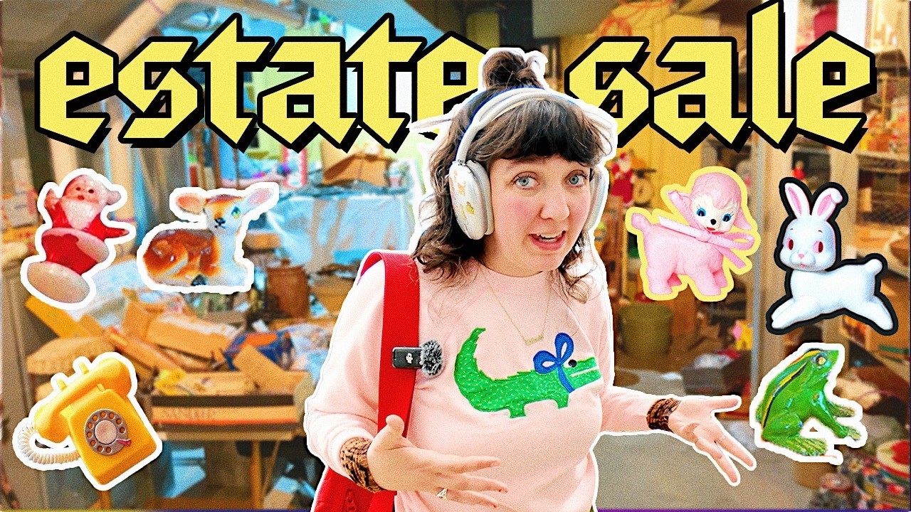 This estate sale is FULL of miniatures & craft supplies (╥﹏╥) 🌟 come thrift with me!