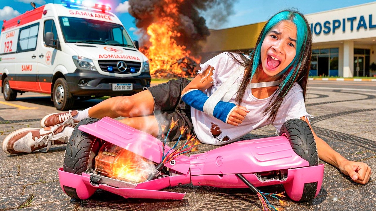 FIQUEI 24 HORAS EM DUAS RODAS NO HOVERBOARD e DEU MUITO ERRADO!