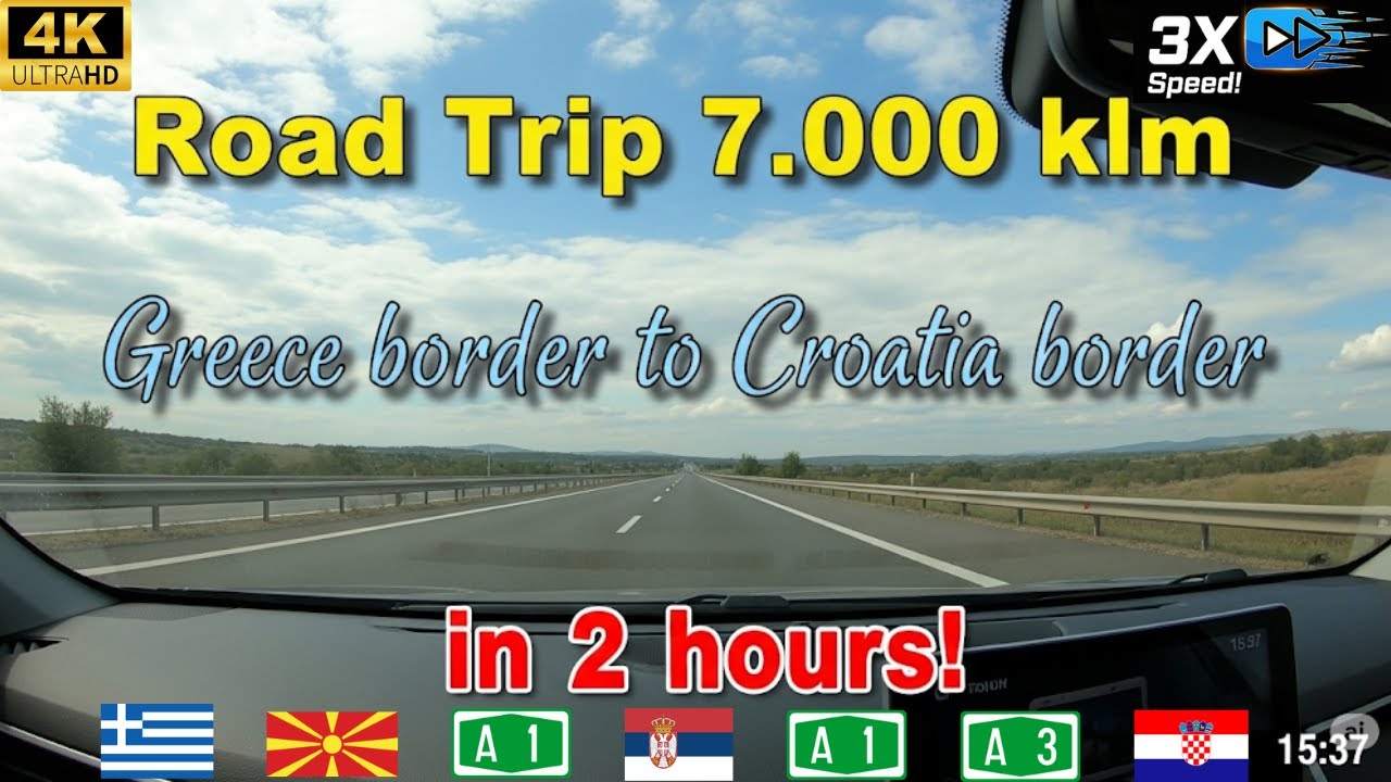 Driving Across Serbia 🇷🇸 | From Greece Border to Croatia Border (3X Speed • 4K Road Trip)