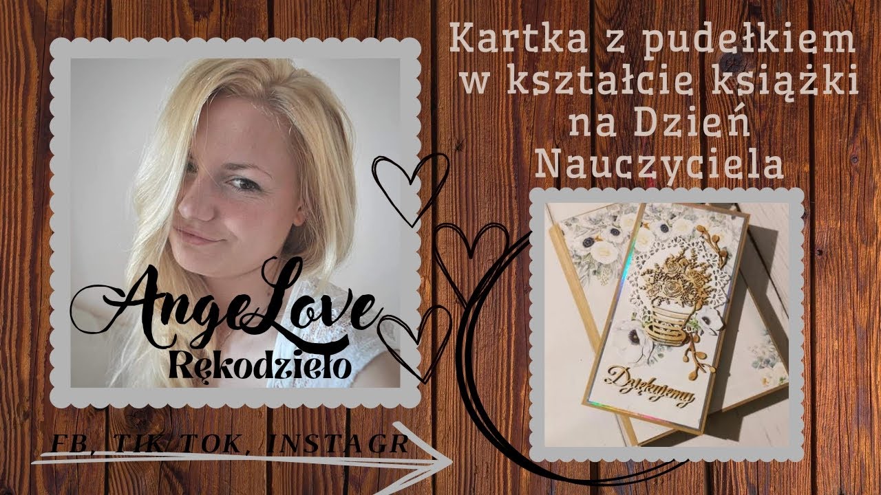 Kartka w pudełku w kształcie książki