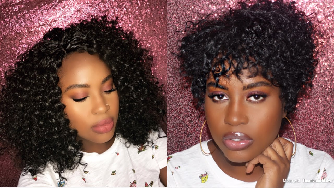DIY| how to take your hair from big curly to a short pixie cut!! Summer hairstyle