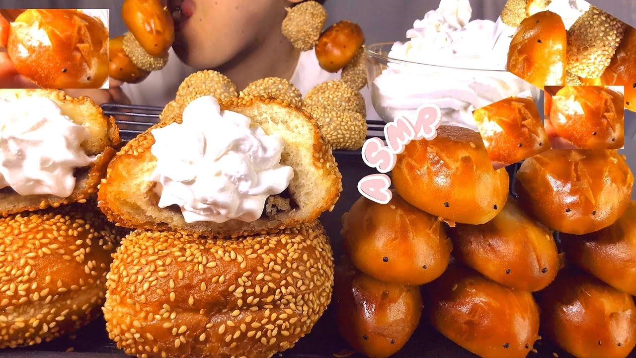 【咀嚼音】揚げごま団子🍡中華街で人気の「ハリネズミまん」を爆食‼️する音Sesame dumplings、참깨【ASMR/Eating Sounds/mukbang】