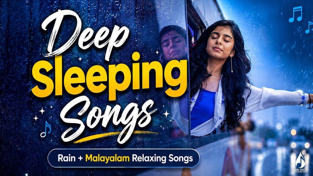 Deep Sleeping Songs 😴🌧️ | Rain + Malayalam Relaxing Songs | Peaceful Sleep Playlist 🎧