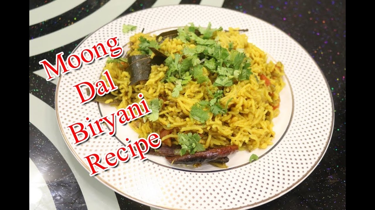 Moong Dal Biryani Recipe | Green Moong Dal Rice Recipe