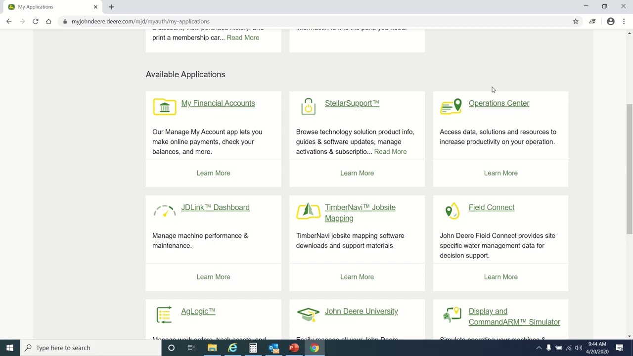 Creating a MyJohnDeere Operations Center Account