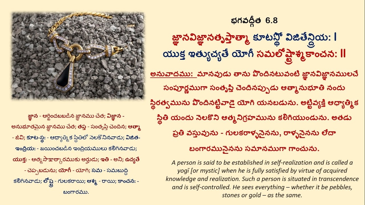 Lansum ETANIA BG Telugu - 15 Feb 2026 Bhagavad Gita Telugu - Chapter 6 - Part 2 (Sloka 6.06 - 6.15)