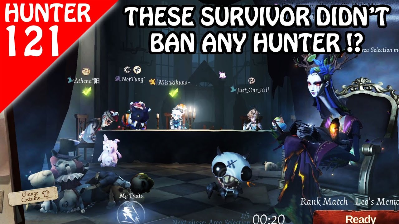 These Brave Survivors didn't ban any hunter !? - Hunter Rank #121 (Identity v)