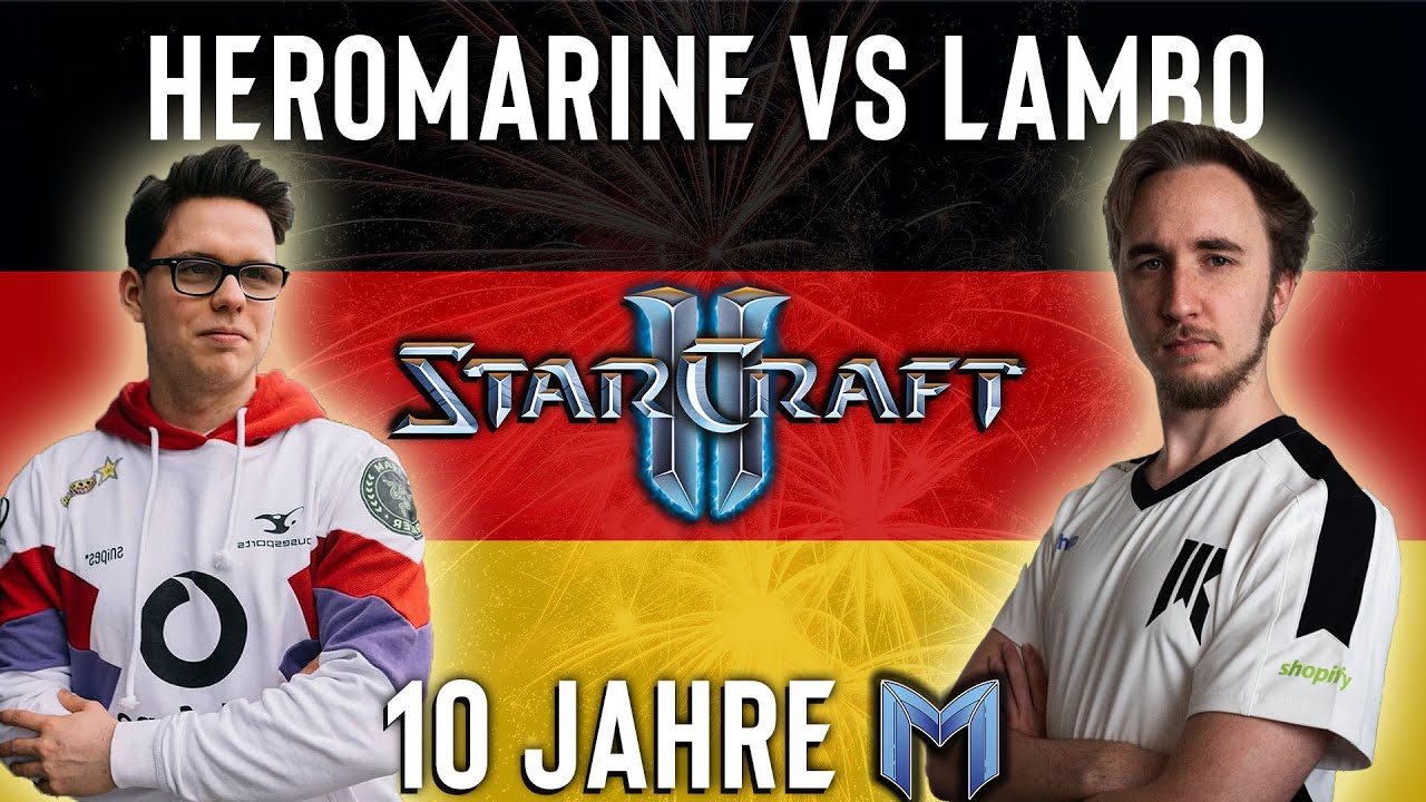 DEUTSCHES STARCRAFT 2 - 🇩🇪 HeroMarine (T) vs 🇩🇪 Lambo (Z) - 10 JAHRE MarthTV