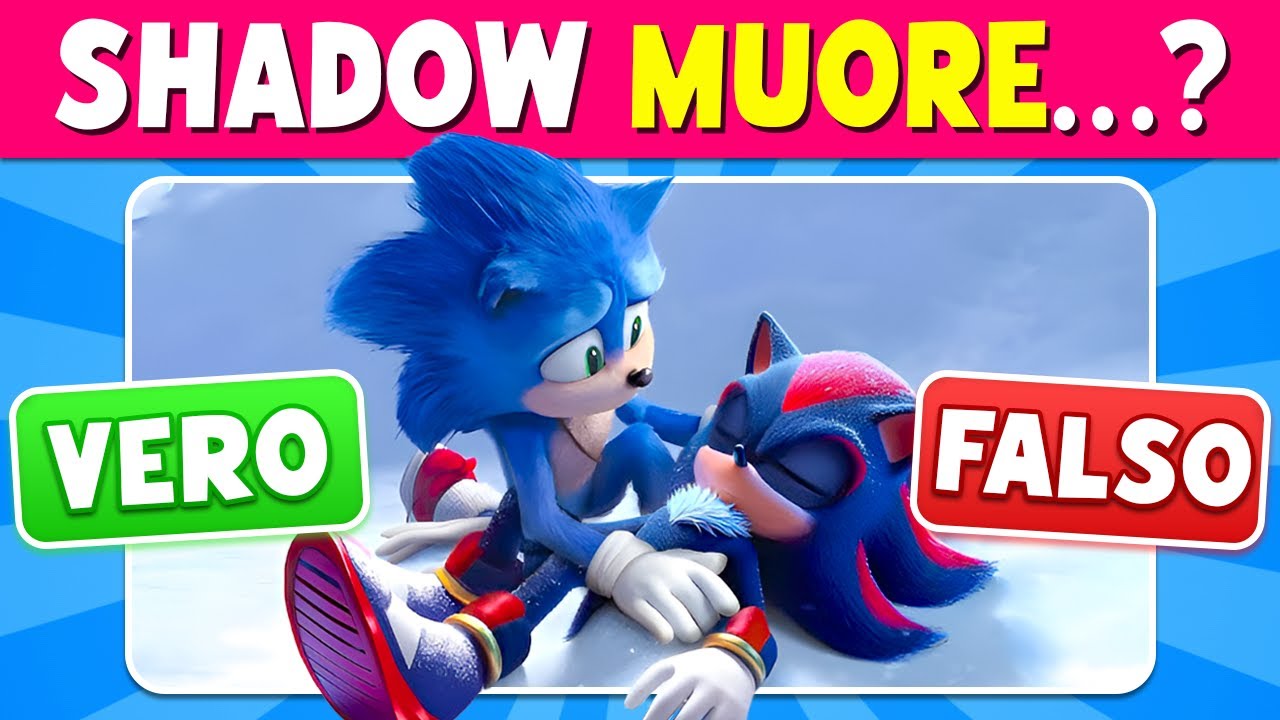 SONIC 3: Quiz Vero o Falso...? ✔️❌ | Quanto conosci SONIC 3? 🦔💎