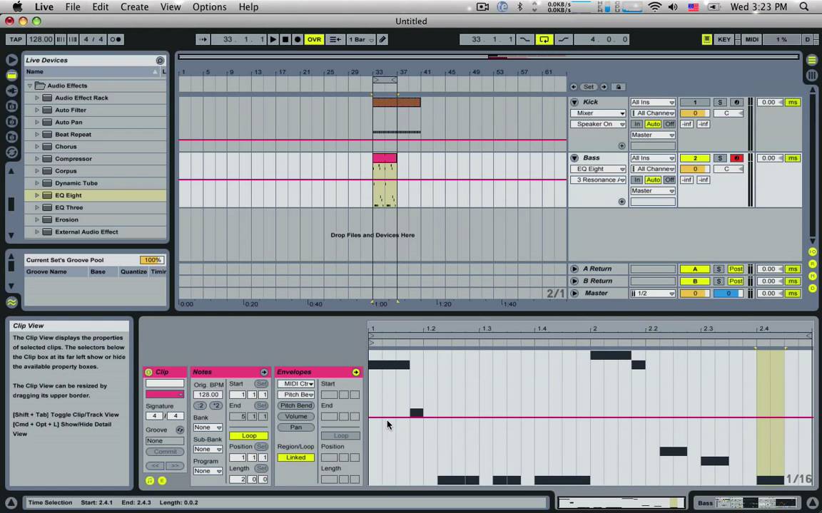 Создание звука в Ableton Live — Басовые партии. Часть 1.