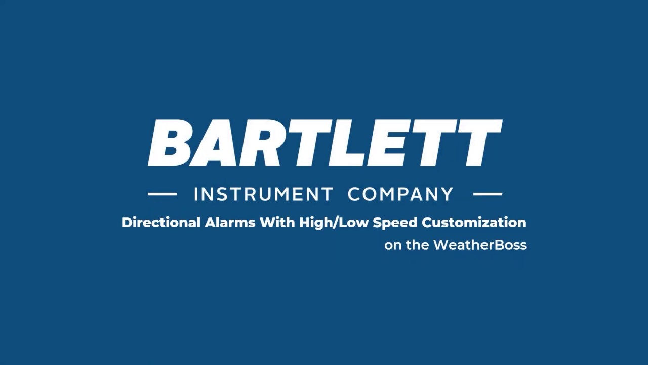 Bartlett WeatherBoss : Directional Alarms