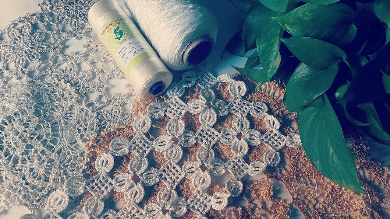 كروشية خيط الحرير السلسلة 🌿 خيط الصياد النايلون 🧶🧶الفرق بينهم وكل التفاصيل 🍀