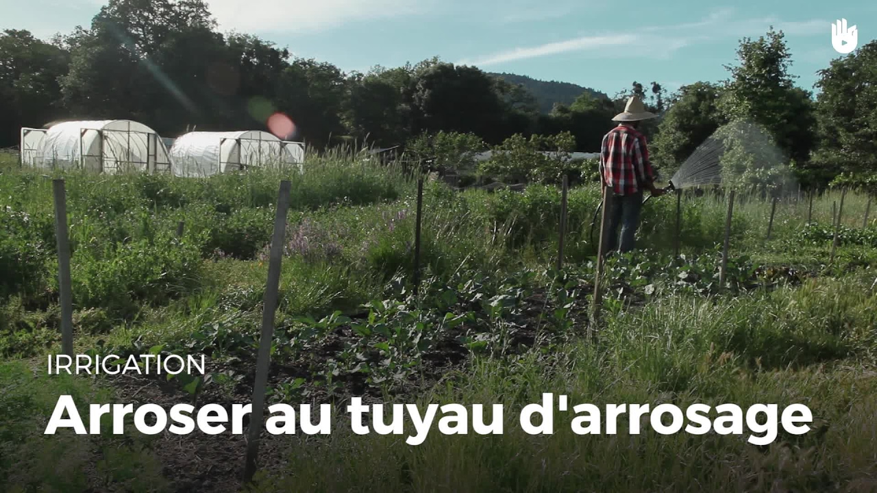 Arroser au tuyau d'arrosage | Faire un potager