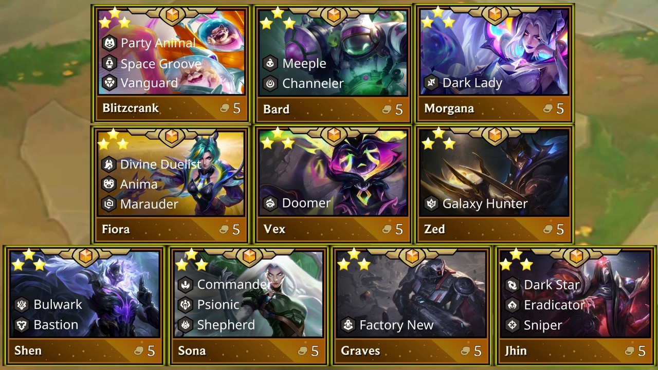 Set 17 ALL 5-Cost 3-Star⭐⭐⭐!!
