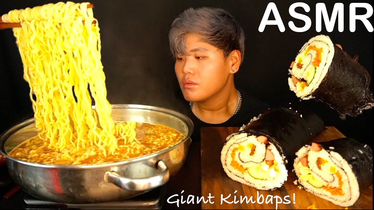 ASMR SPICY KOREAN RAMEN & GIANT 12