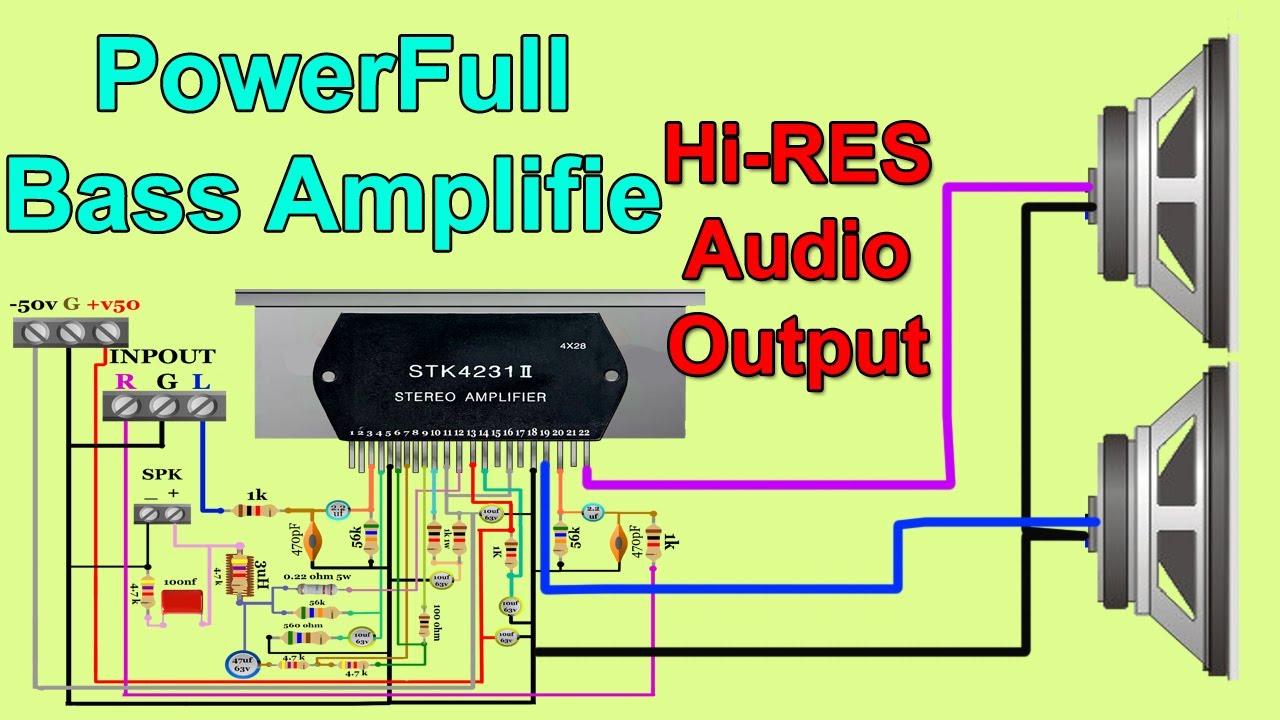 STK4231 200w stereo audio amplifier circuit | how to make amplifier at home | 