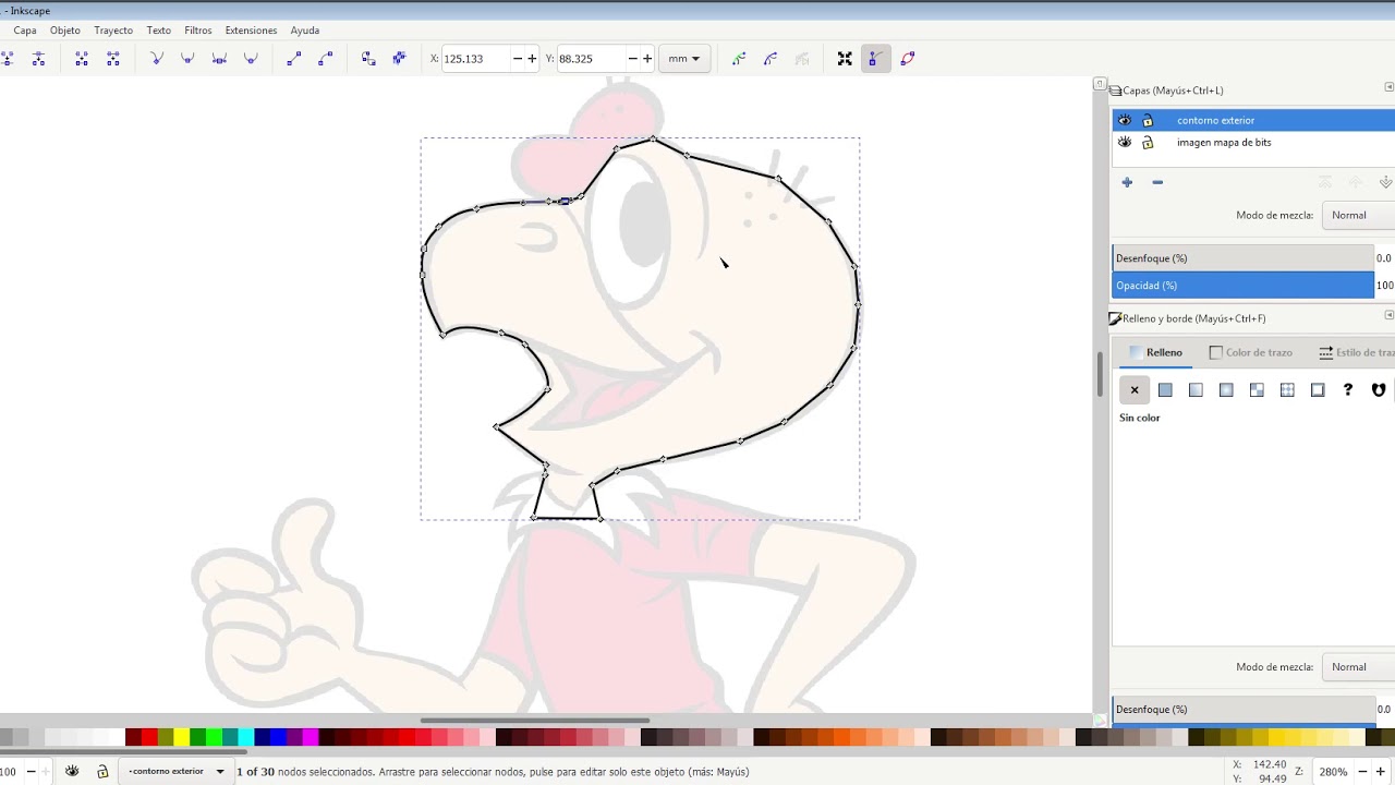 Inkscape - Técnica de calcado.