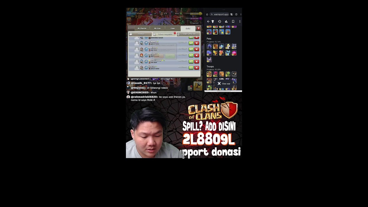 Cari COC Indonesia? Join @solyclasher live coc indonesia #shorts #liveshorts
